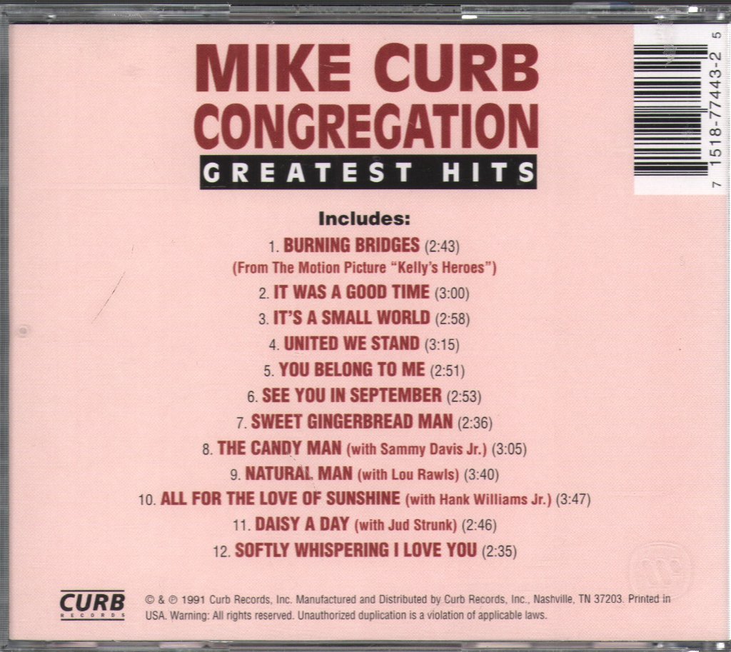 Mike Curb Congregation - Greatest Hits - Cd