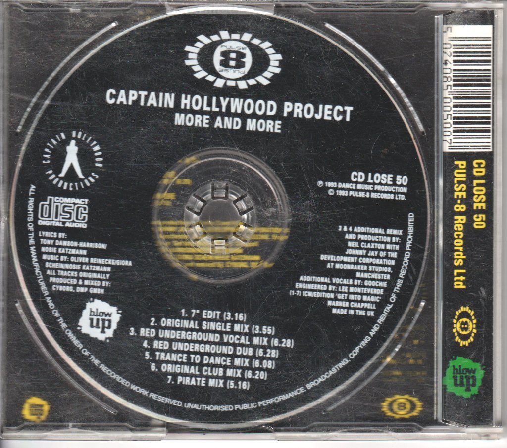 Captain Hollywood Project - More And More - Cd