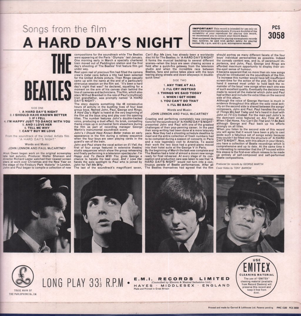 Beatles - A Hard Day's Night - Lp