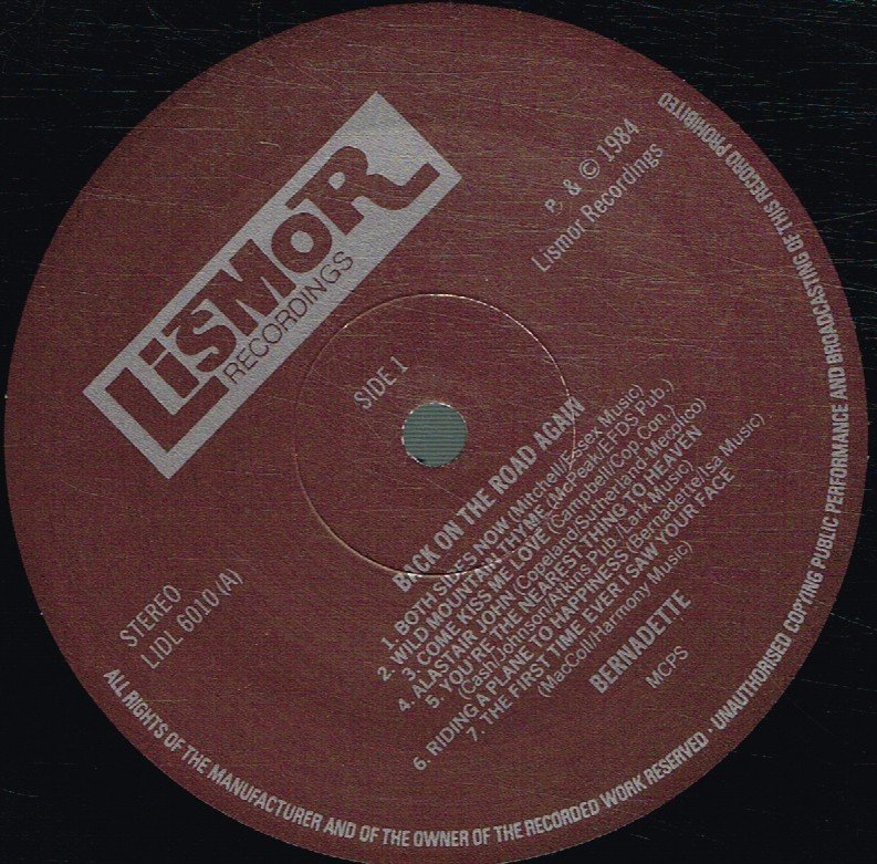 Bernadette - Back On The Road Again - Lp