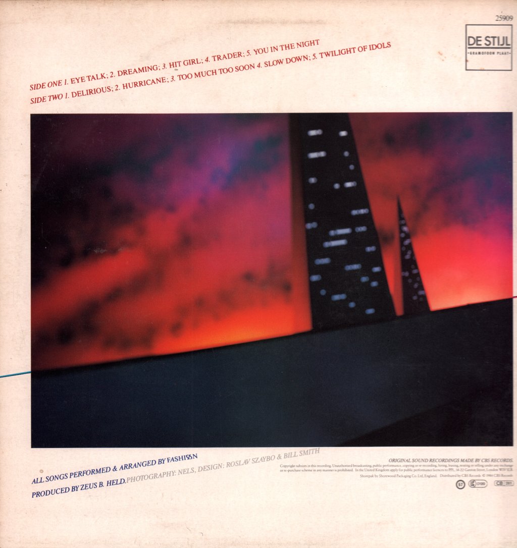 Fashion - Twilight Of Idols - Lp