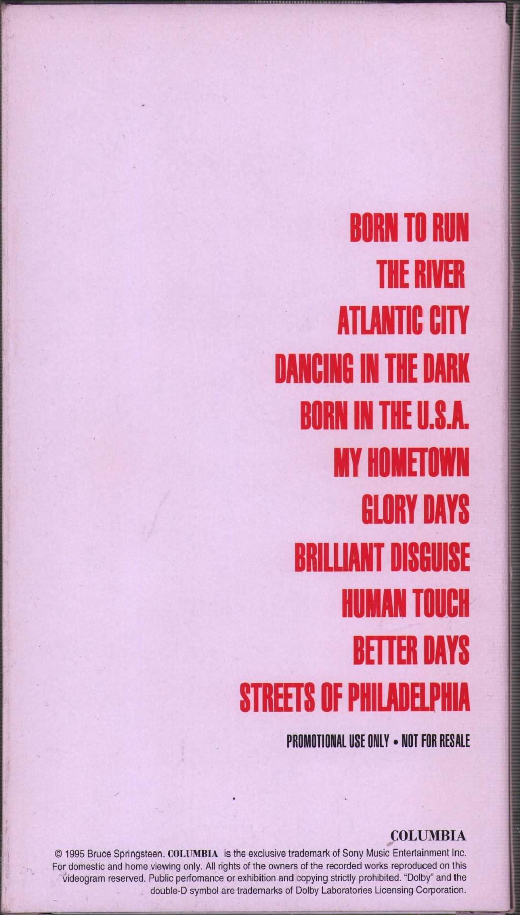 Bruce Springsteen - Greatest Hits - Video