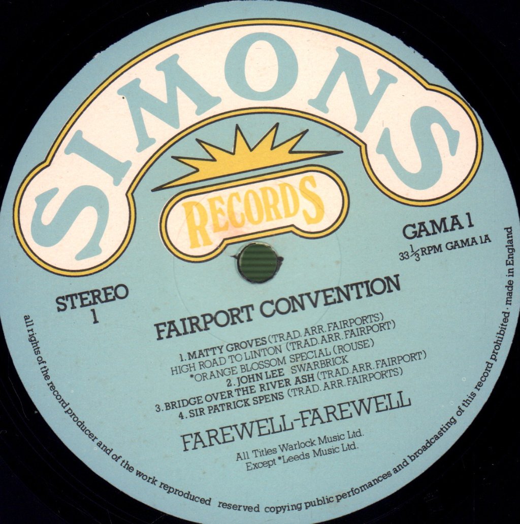 Fairport Convention - Farewell Farewell - Lp