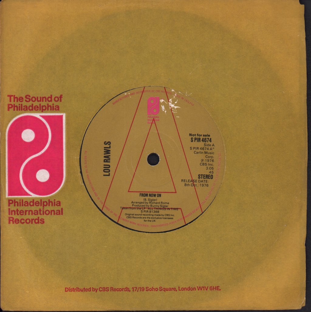 Lou Rawls - From Now On - 7 Inch