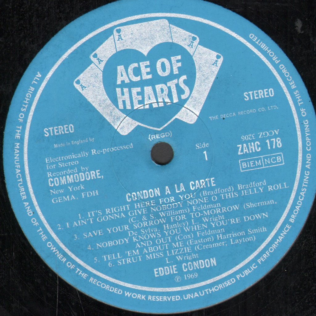 Eddie Condon - Condon A La Carte - Lp