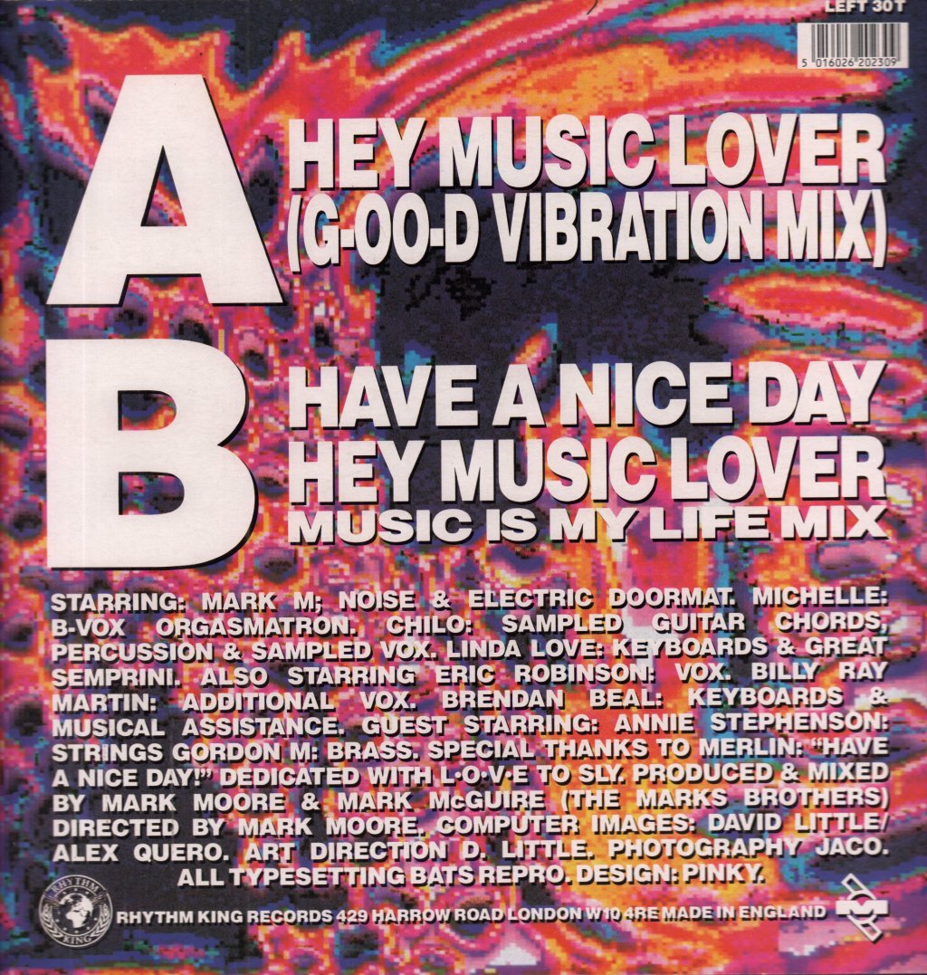 S'express - Hey Music Lover - 12 Inch