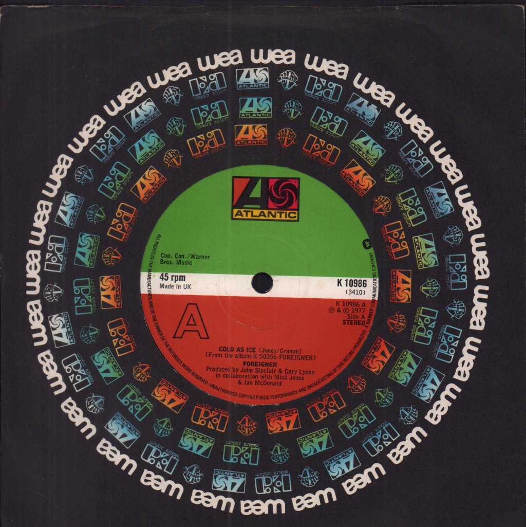 Foreigner - Cold As Ice - 7 Inch