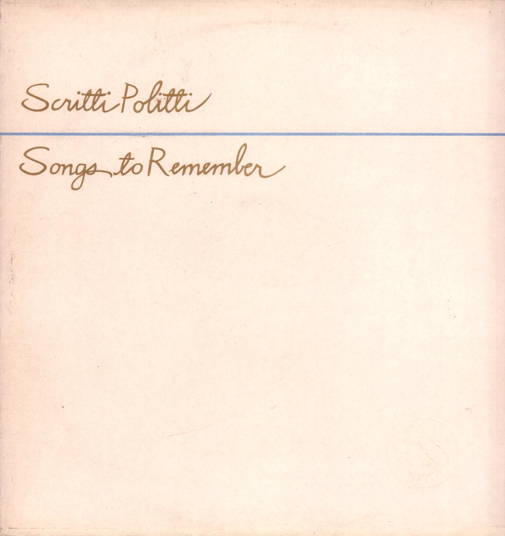 Scritti Politti - Songs To Remember - Lp