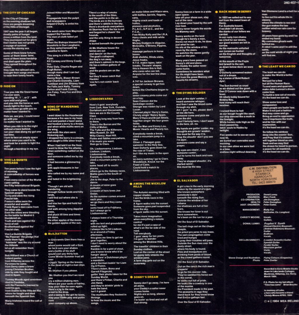 Christy Moore - Ride On - Lp