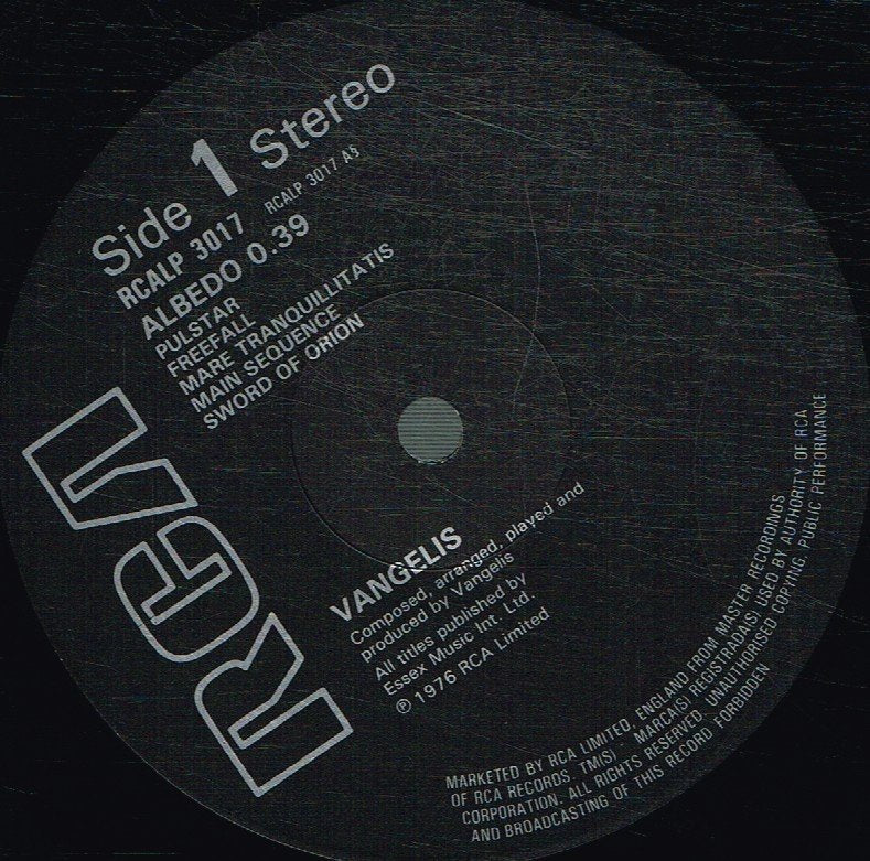 Vangelis - Albedo 0.39 - Lp