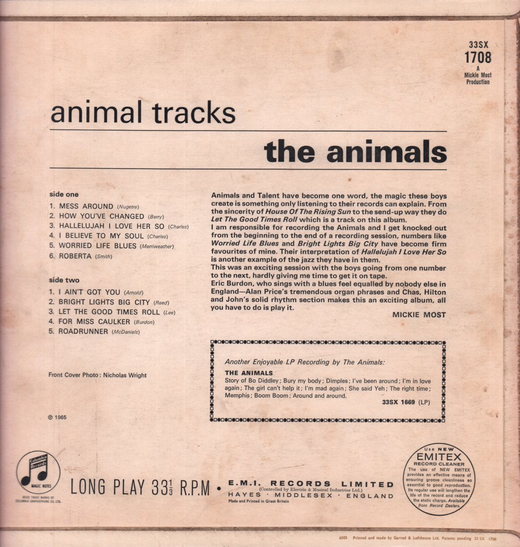 Animals - Animal Tracks - Lp