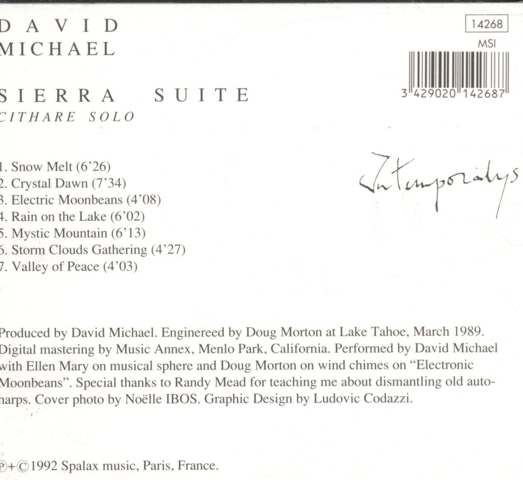 David Michael - Sierra Suite ● Cithare Solo - Cd
