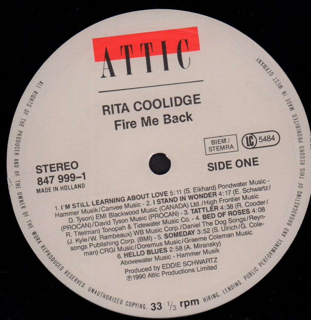 Rita Coolidge - Fire Me Back - Lp