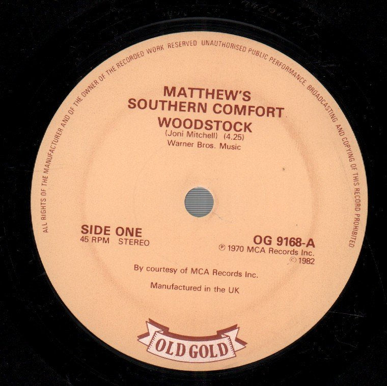 Matthews Southern Comfort/Cuff Links - Woodstock/Tracy - 7 Inch
