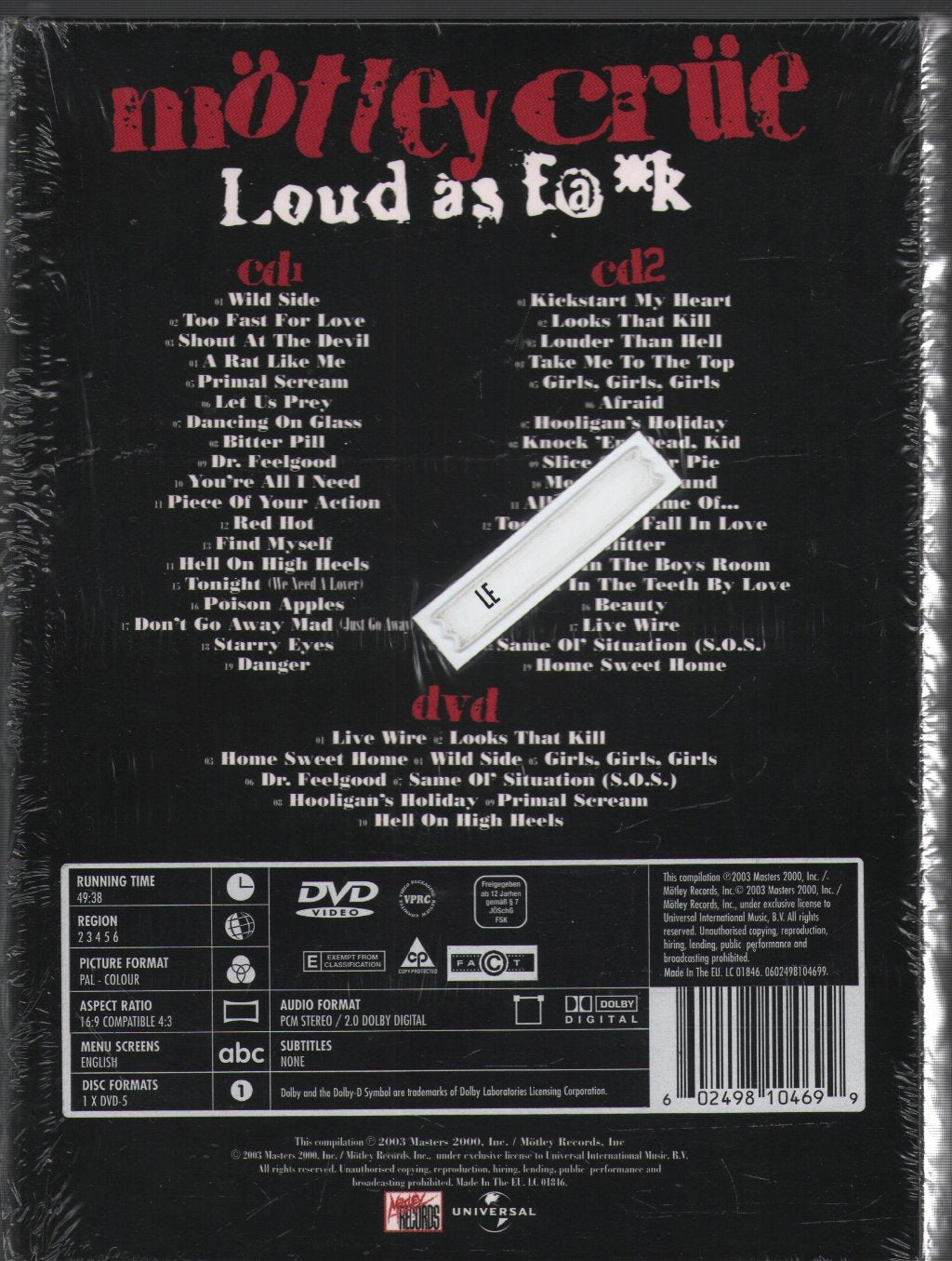 Mötley Crüe - Loud As F@*k - Cd Set