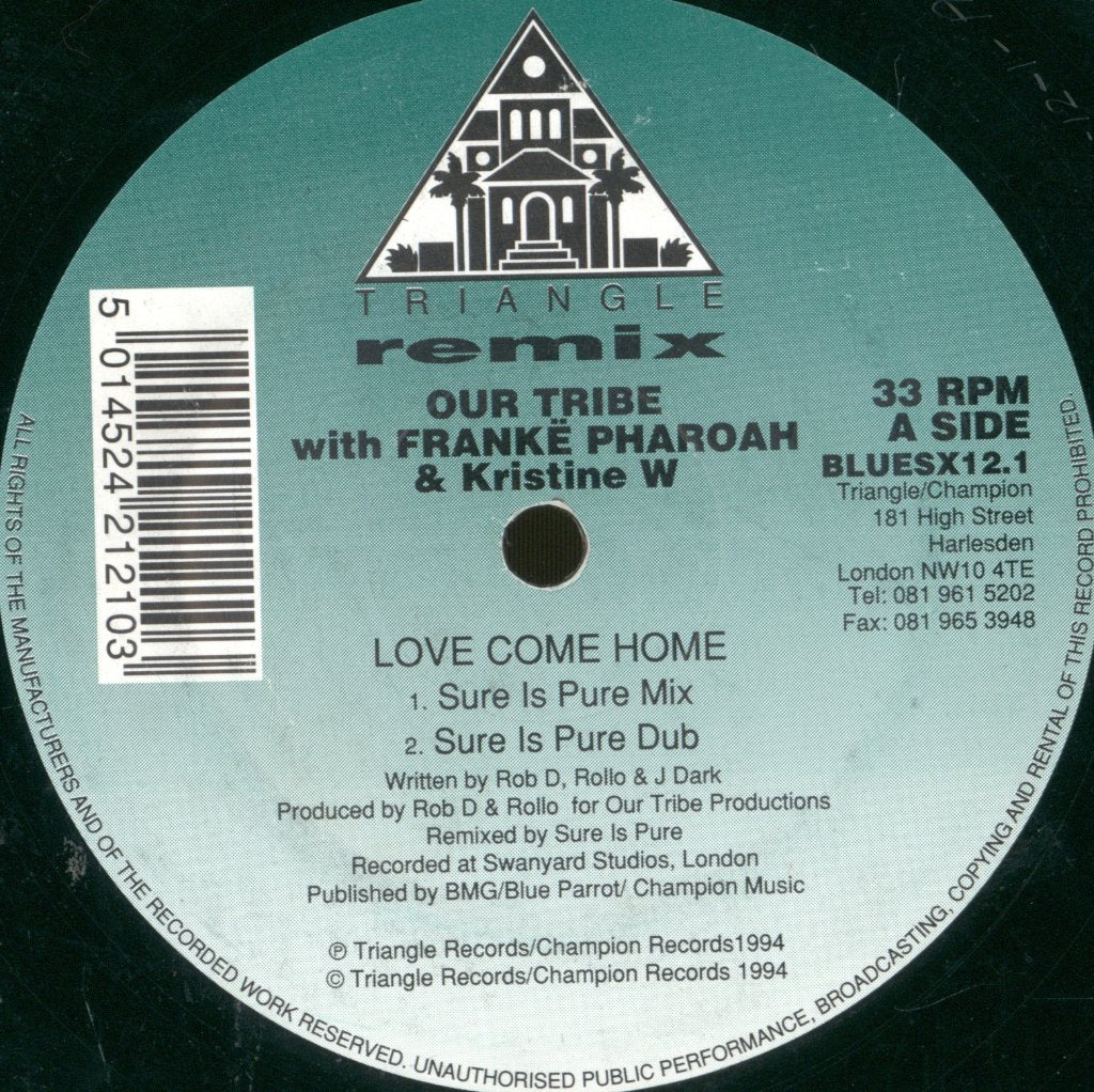 Our Tribe - Love Come Home Remixes - 12 Inch