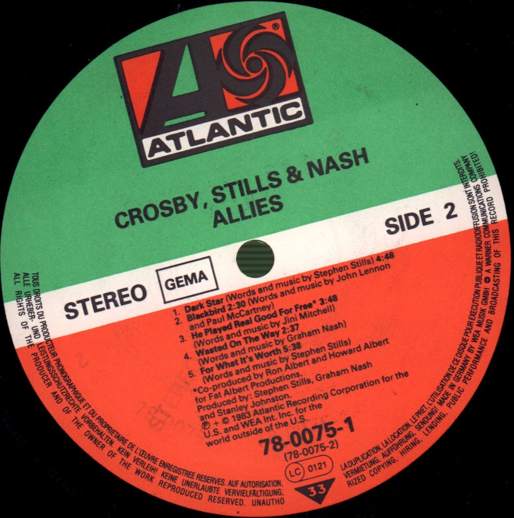 Crosby Stills And Nash - Allies - Lp