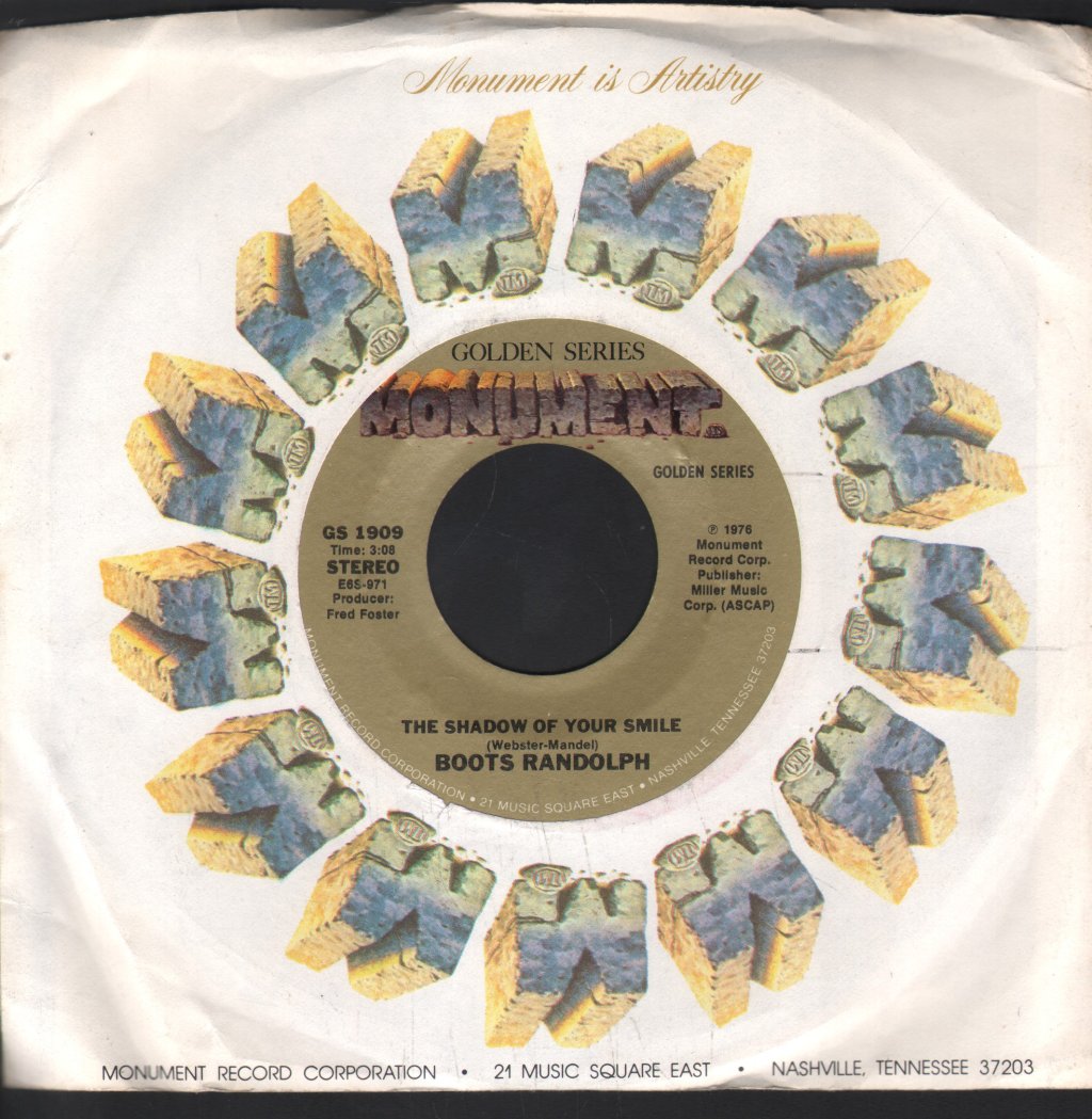 Boots Randolph - Shadow Of Your Smile - 7 Inch