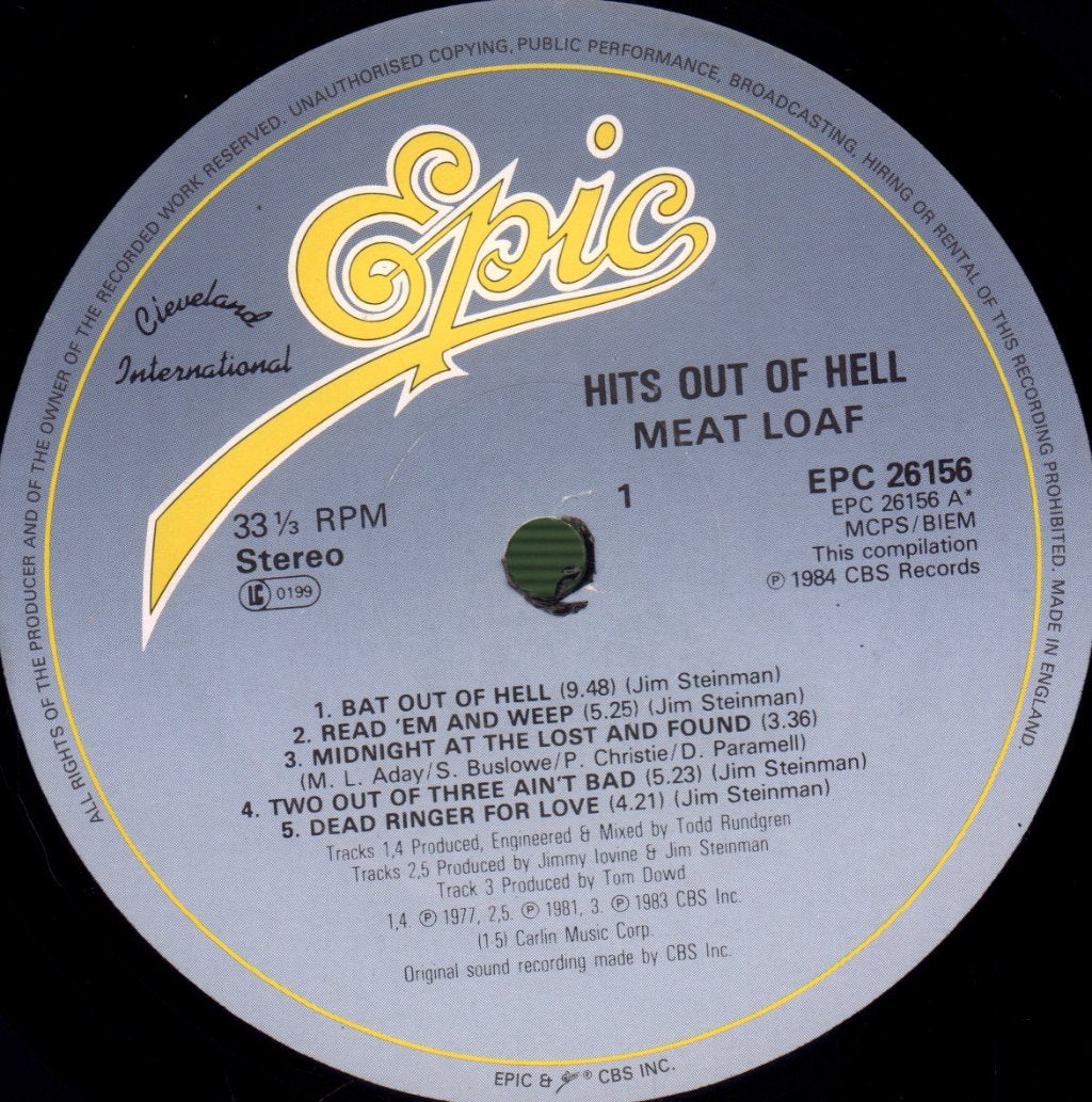 Meat Loaf - Hits Out Of Hell - Lp