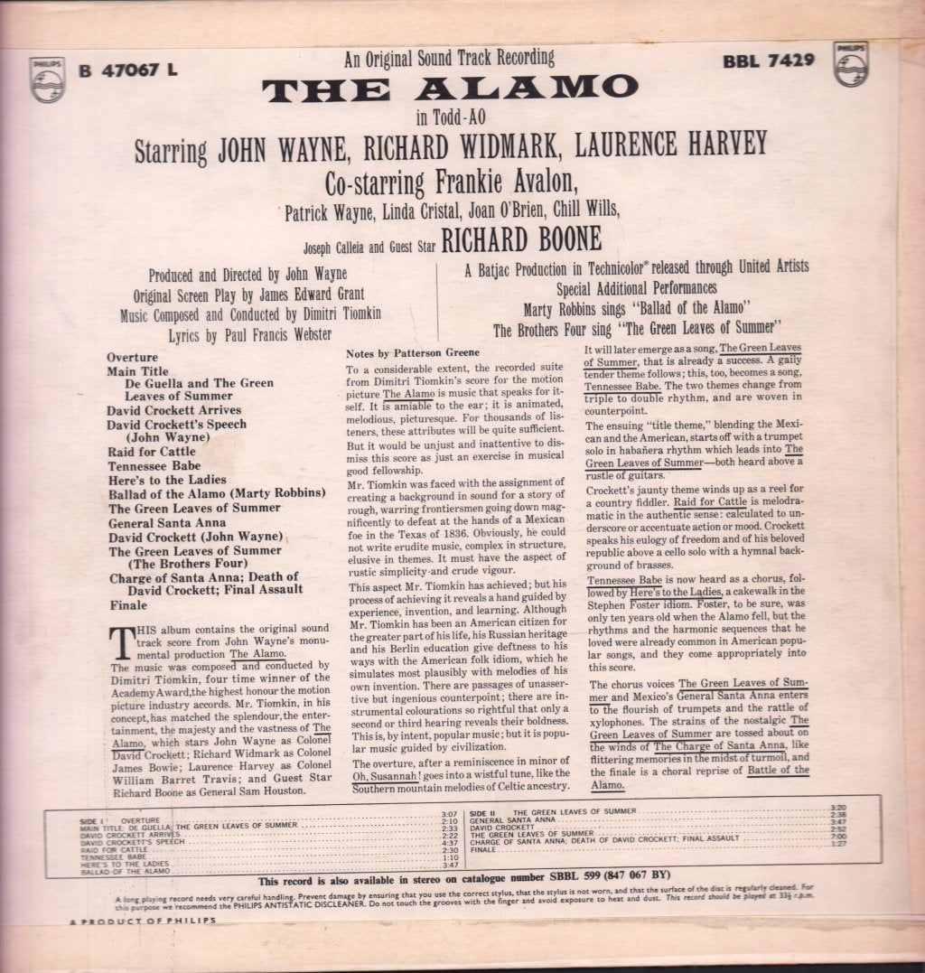 Dimitri Tiomkin - Alamo - Lp