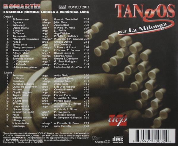 Ensemble Romulo Larrea & Verónica Larc - Tangos...Para La Milonga, Collección Un Siècle De Tango Volumen 3 - Double Cd