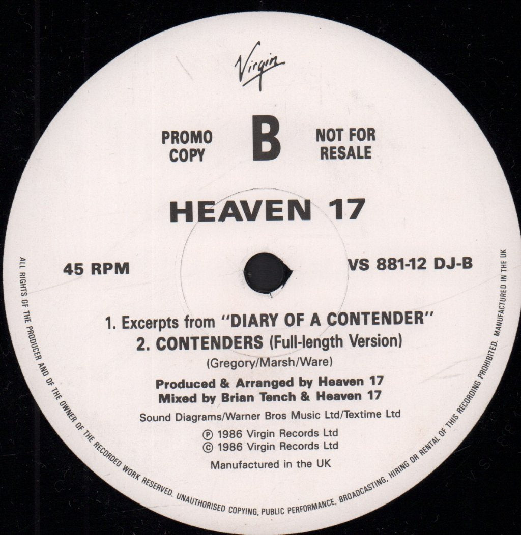 Heaven 17 - Contenders - 12 Inch