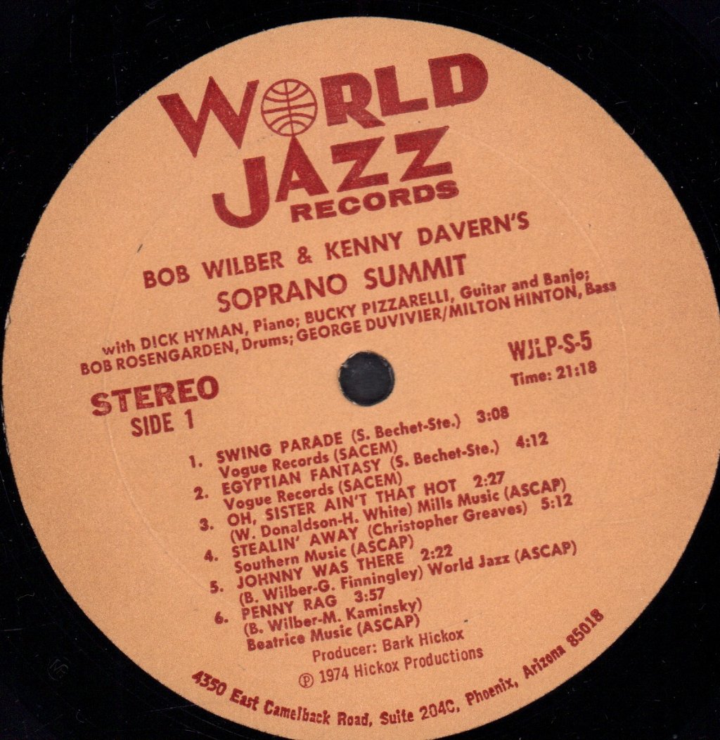 Bob Wilber / Kenny Davern - Soprano Summit - Lp