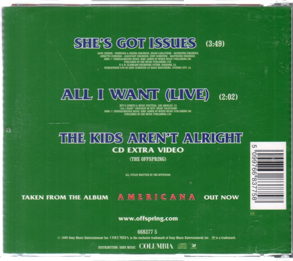 Offspring - She's Got Issues - Cd