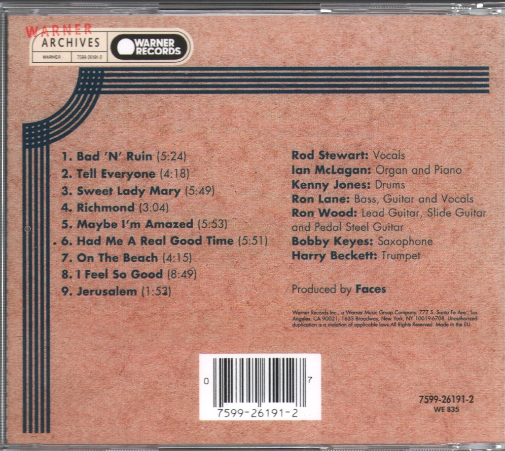 Faces - Long Player - Cd