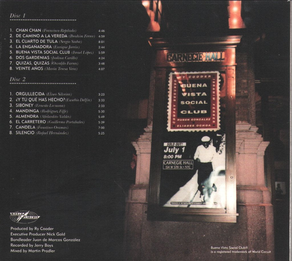 Buena Vista Social Club - Buena Vista Social Club At Carnegie Hall - Double Cd