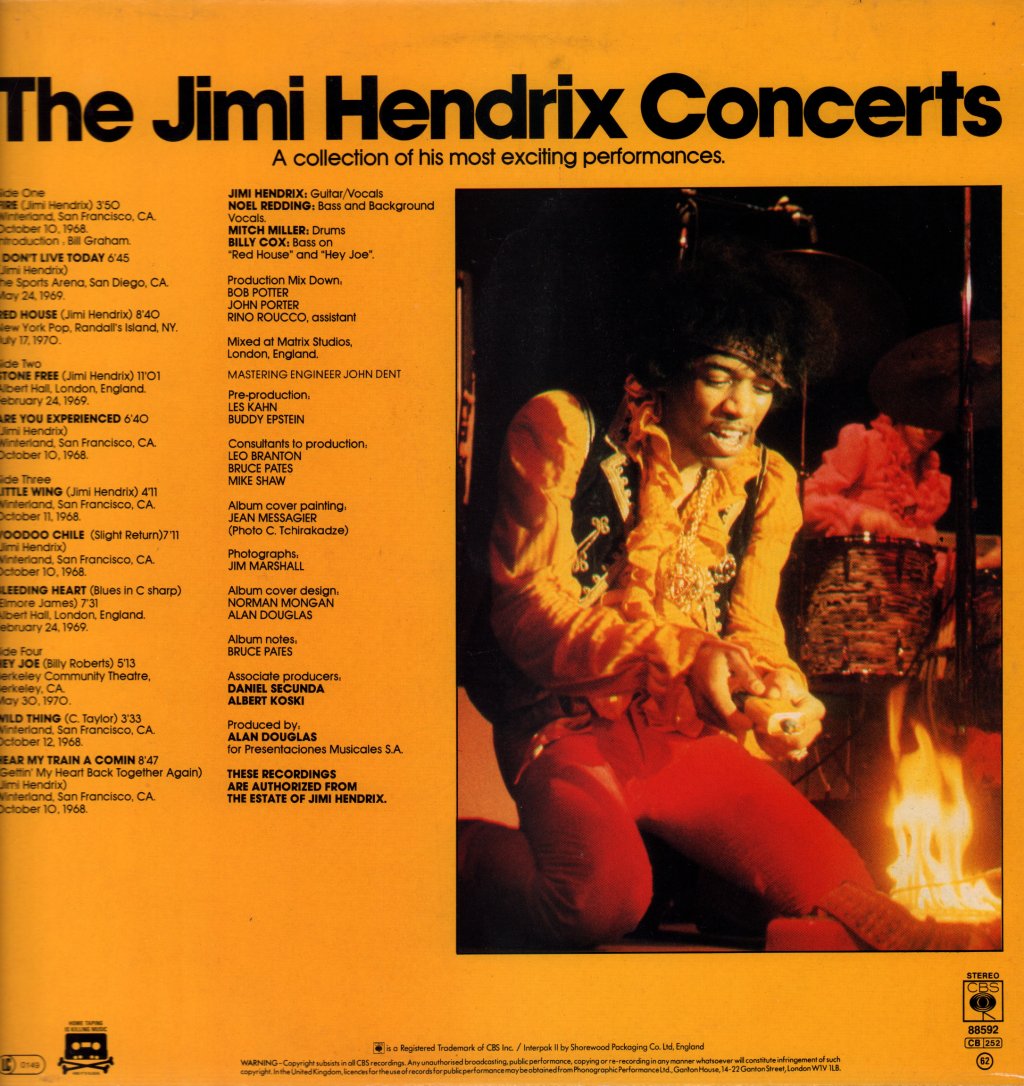 Jimi Hendrix - Jimi Hendrix Concerts - Double Lp