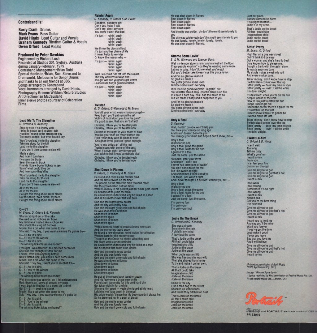 contraband (australian rock group) - Contraband - Lp