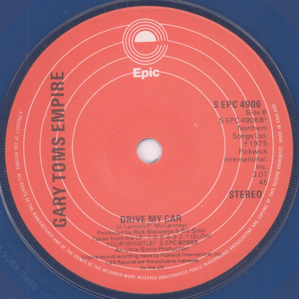 Gary Toms Empire - 7-6-5-4-3-2-1 Blow Your Whistle - 7 Inch