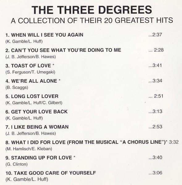 Three Degrees - A Collection Of Their 20 Greatest Hits - Cd