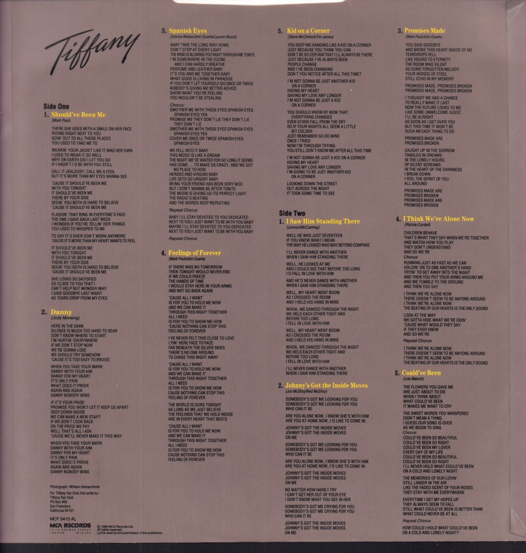 Tiffany (80'S Artist) - Tiffany - Lp