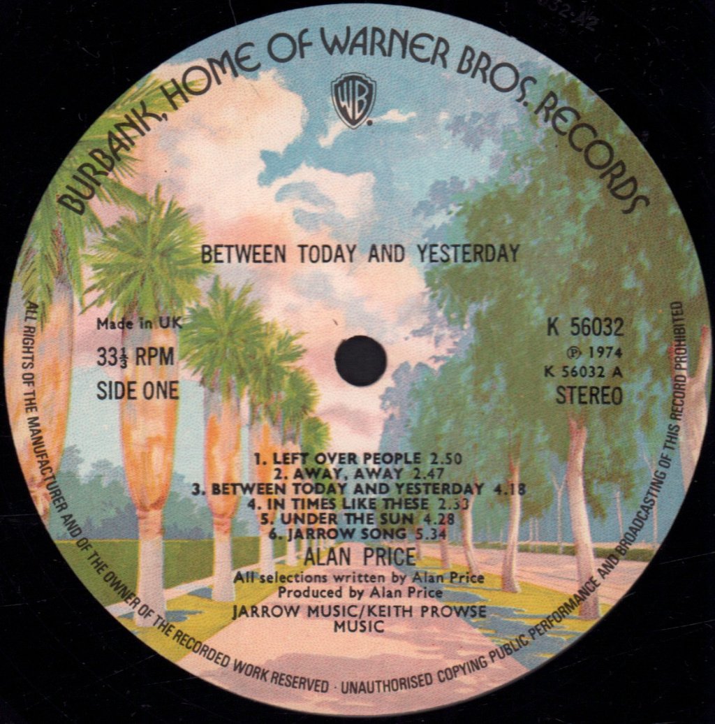 Alan Price - Between Today And Yesterday - Lp