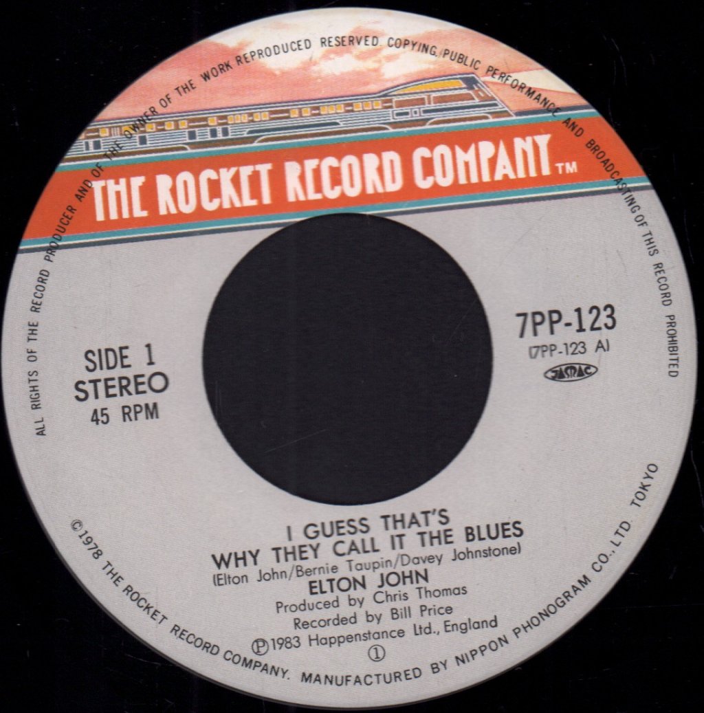 Elton John - I Guess That's Why They Call It The Blues - 7 Inch