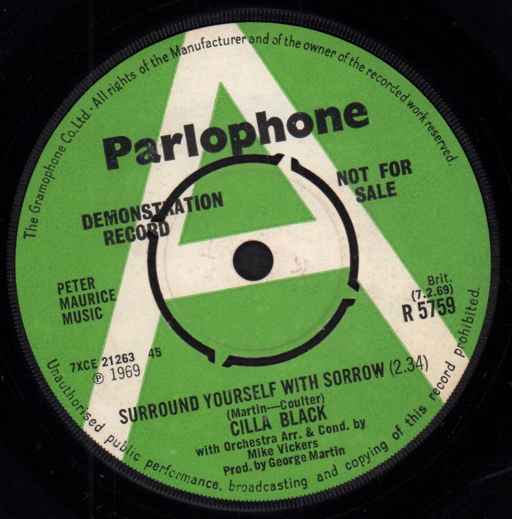 Cilla Black - Surround Yourself With Sorrow - 7 Inch