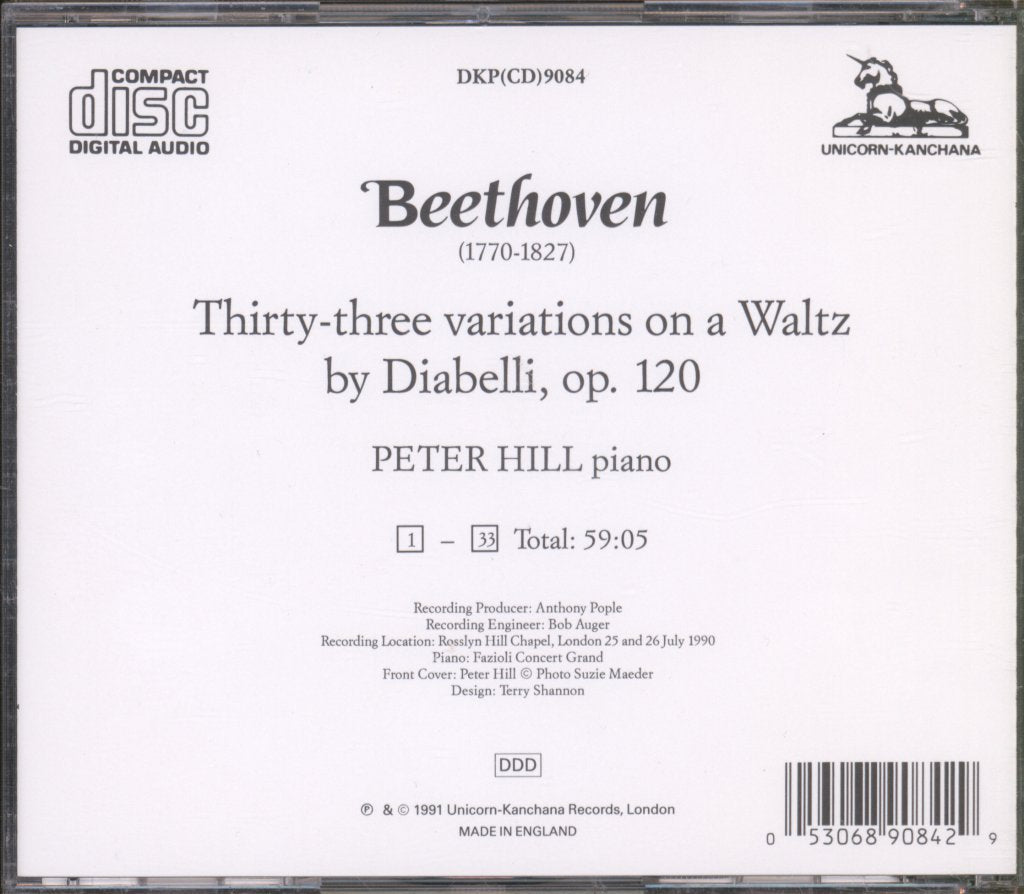 Peter Hill - Beethoven - Diabelli Variations - Cd