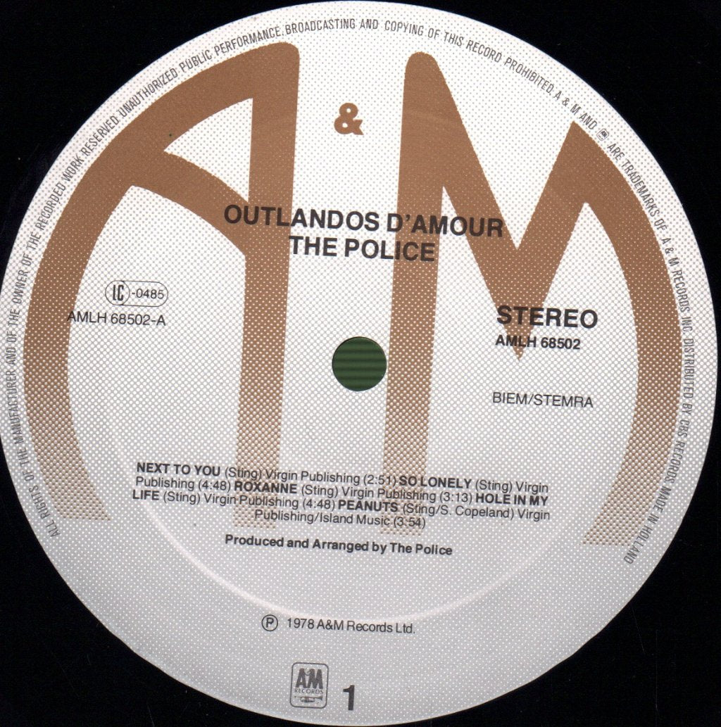 Police - Outlandos D'amour - Lp