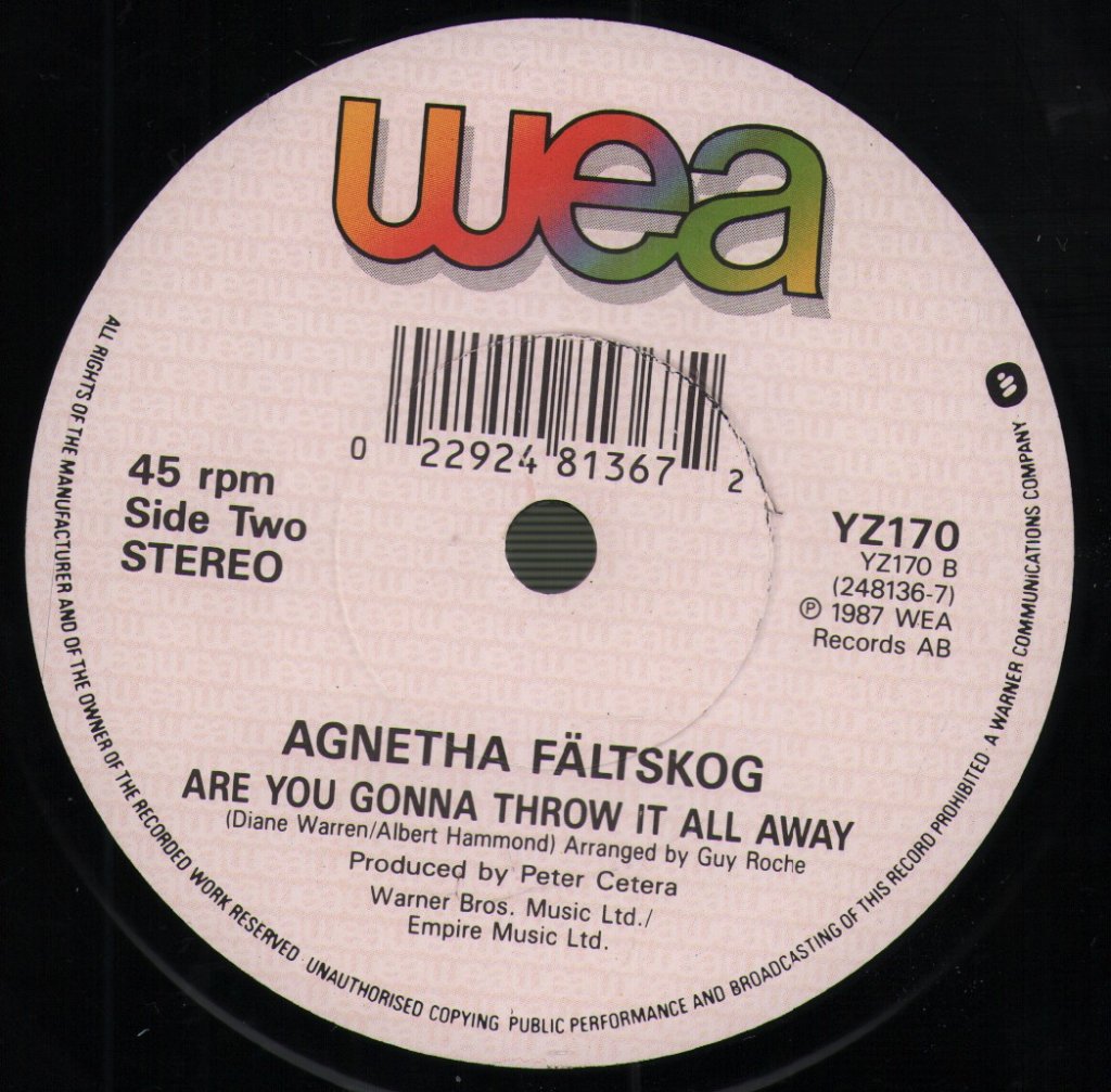 Agnetha Fältskog - Last Time - 7 Inch