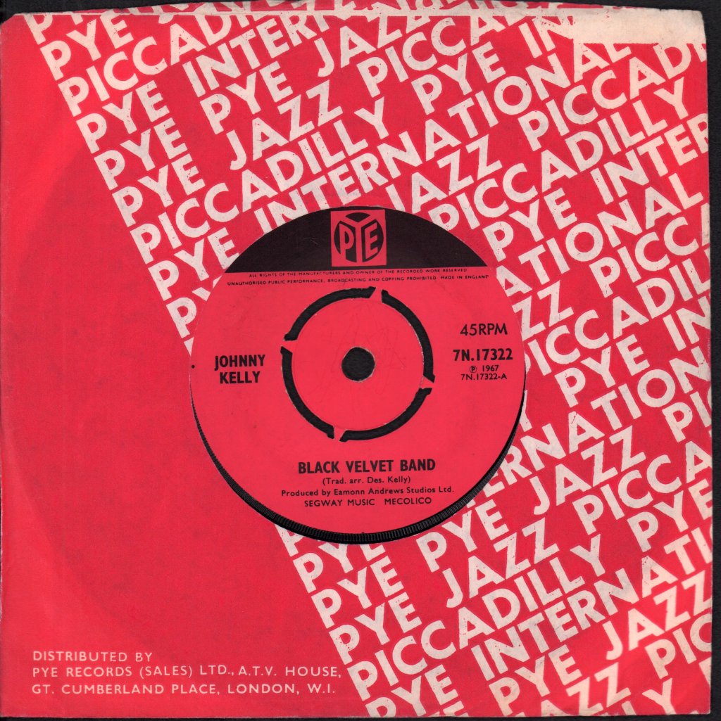 Johnny Kelly - Black Velvet Band - 7 Inch