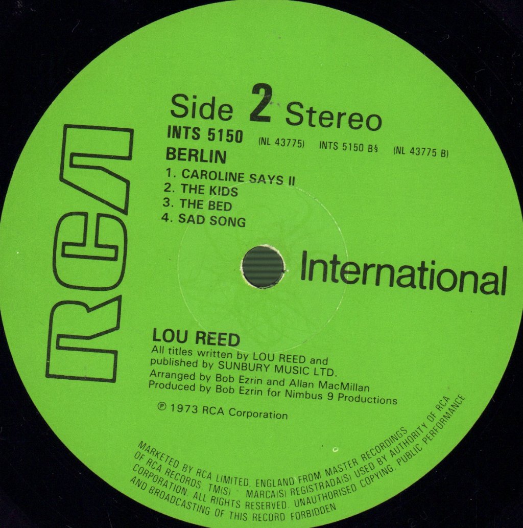 Lou Reed - Berlin - Lp