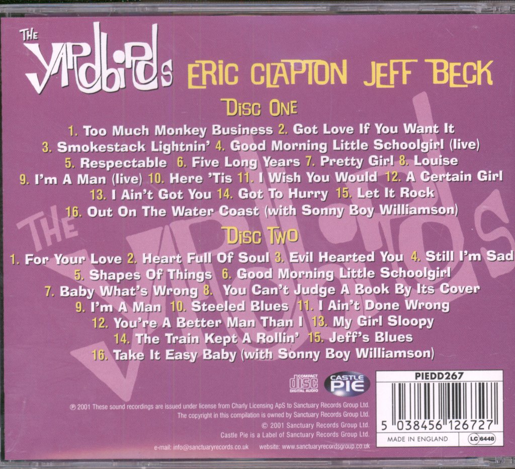 Yardbirds, Eric Clapton, Jeff Beck - Yardbirds - Double Cd
