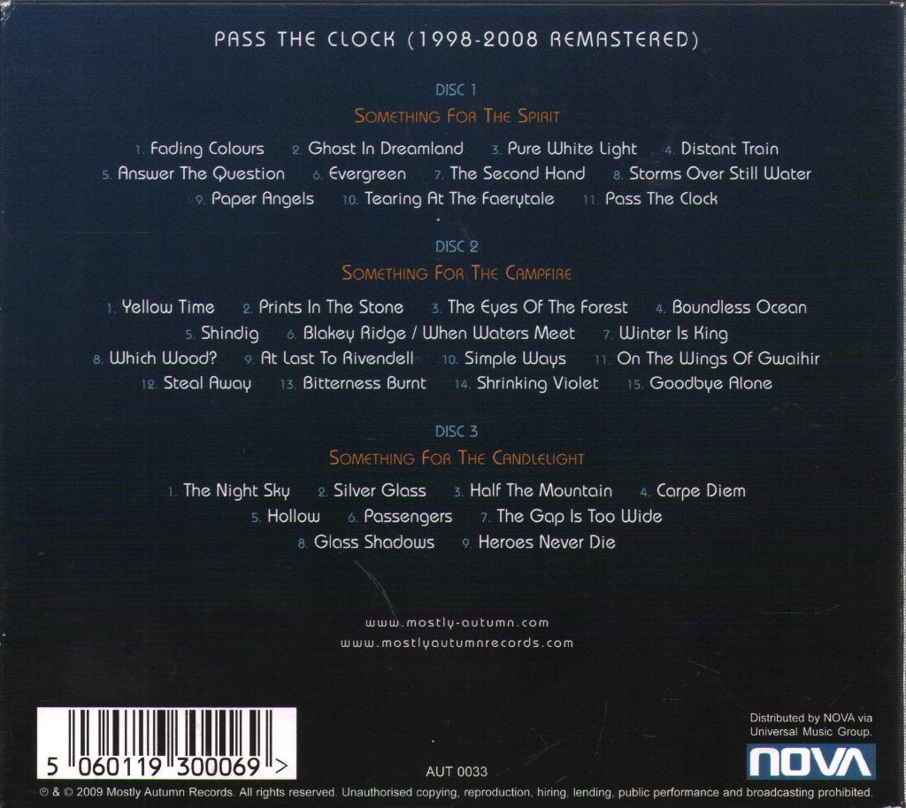 Mostly Autumn - Pass The Clock - Triple Cd