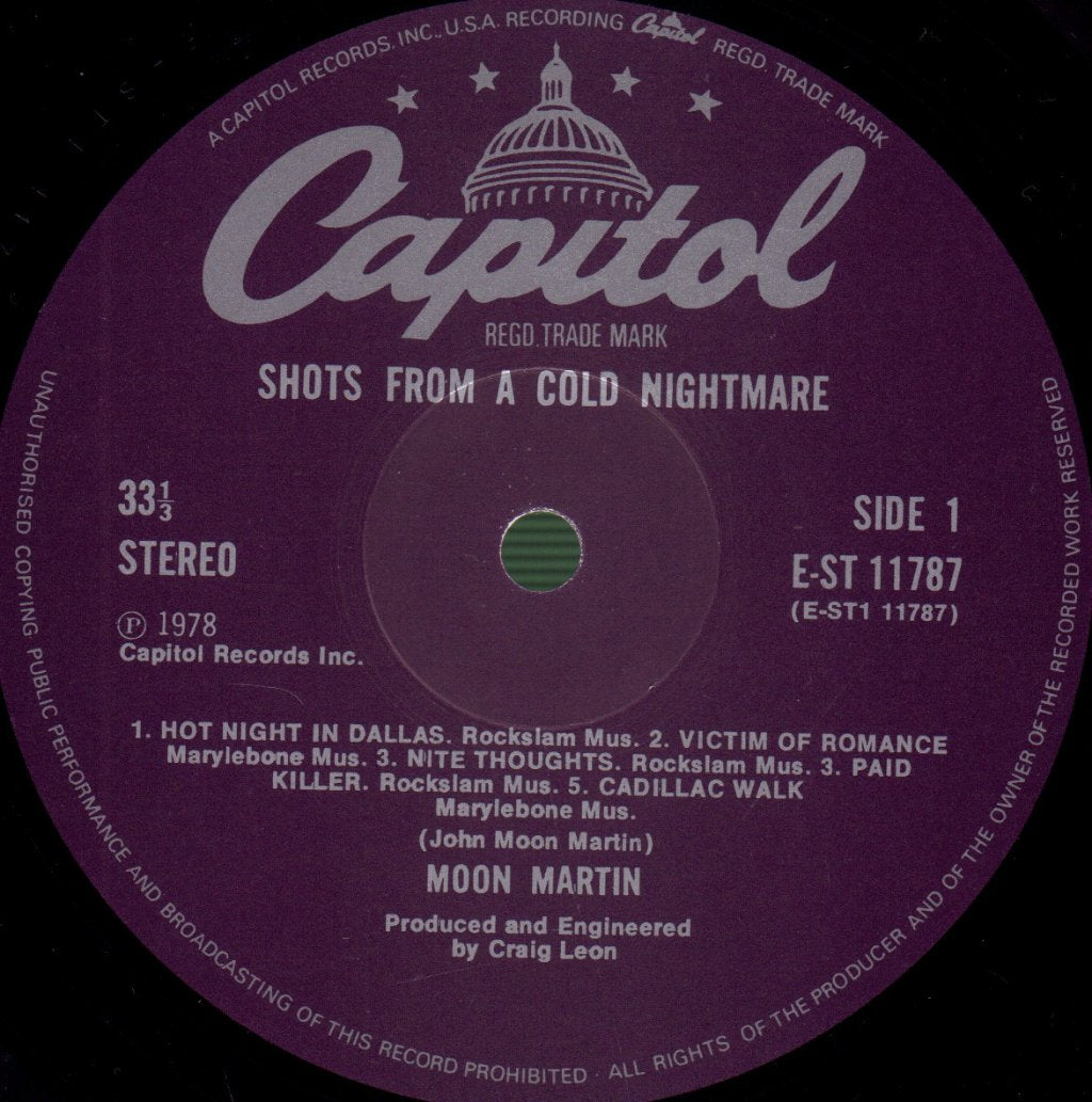 Moon Martin - Shots From A Cold Nightmare - Lp