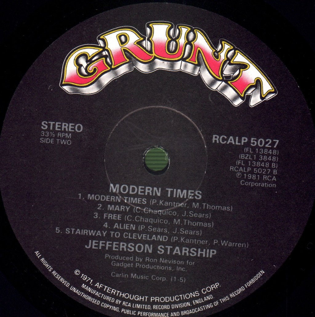 Jefferson Starship - Modern Times - Lp