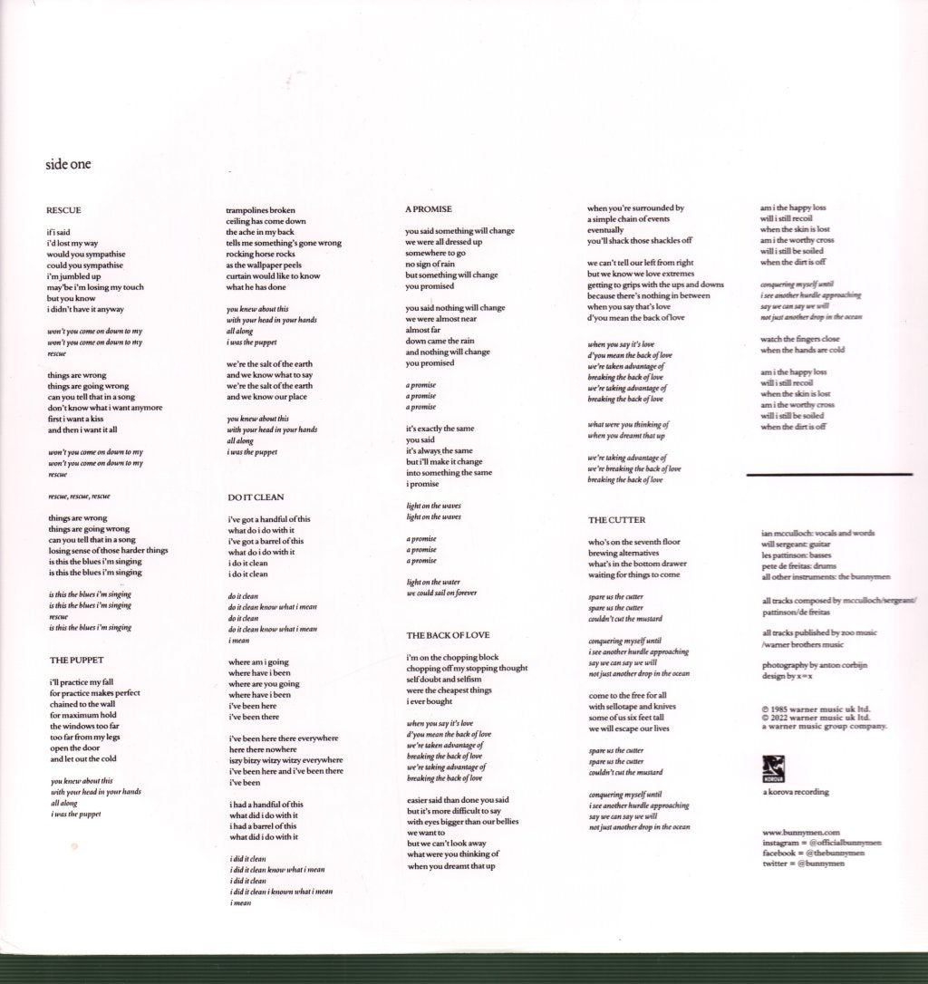 Echo And The Bunnymen - Songs To Learn & Sing (Best Of) - Lp