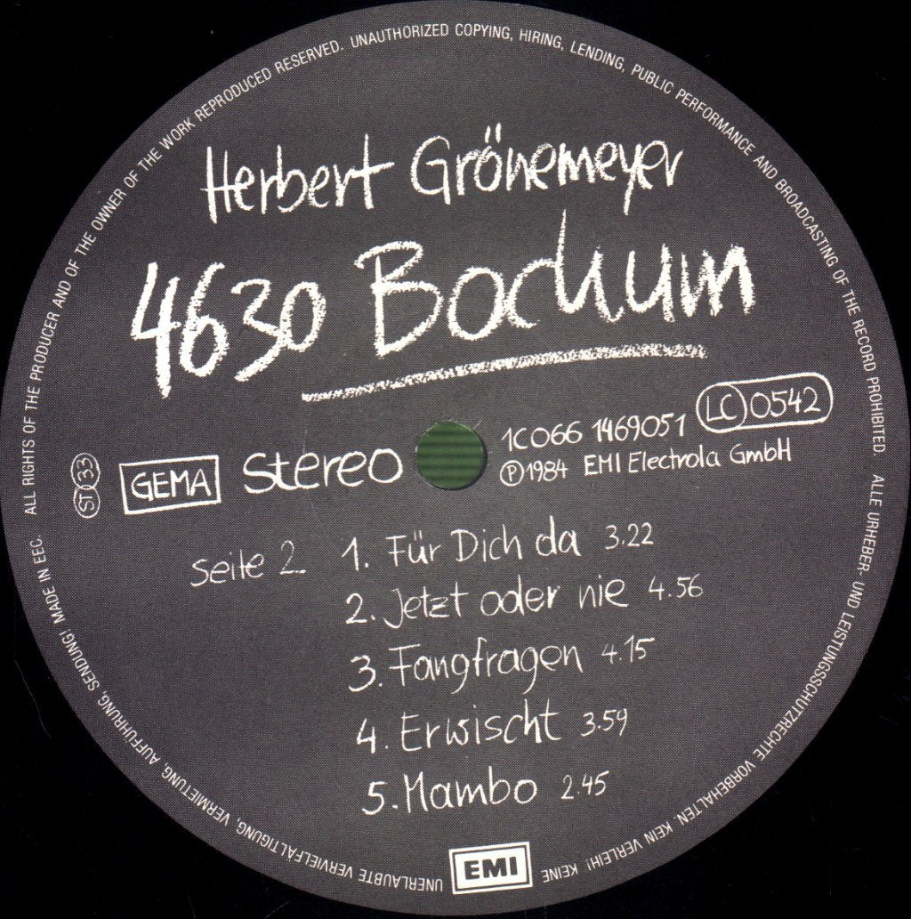 Herbert Gronemeyer - 4630 Bochum - Lp
