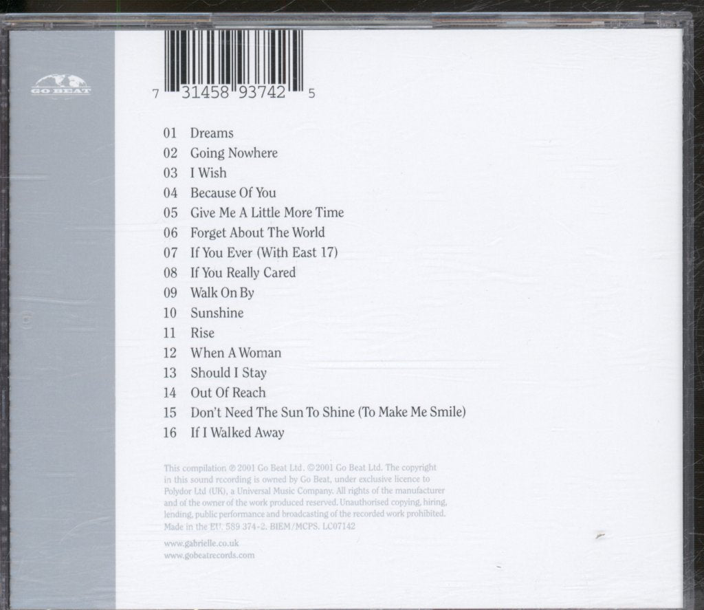 Gabrielle - Dreams Can Come True - Greatest Hits Vol 1 - Cd